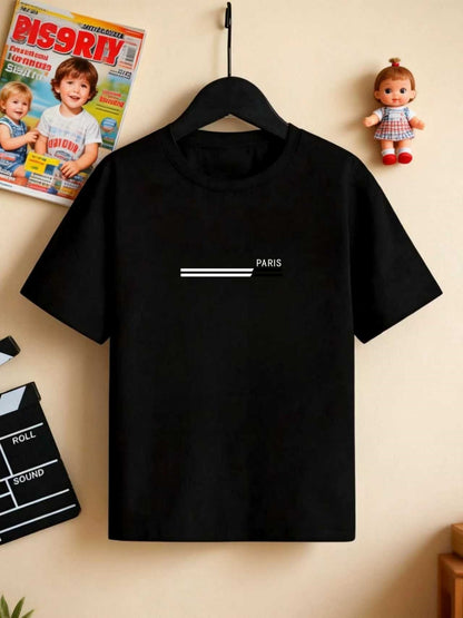Boys' Cotton Crew Neck Short Sleeve T-Shirt Summer Casual