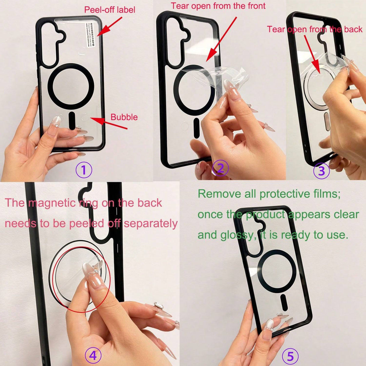 Magnetic Transparent Phone Case for iPhone 18 Pro Max with Wireless Ch