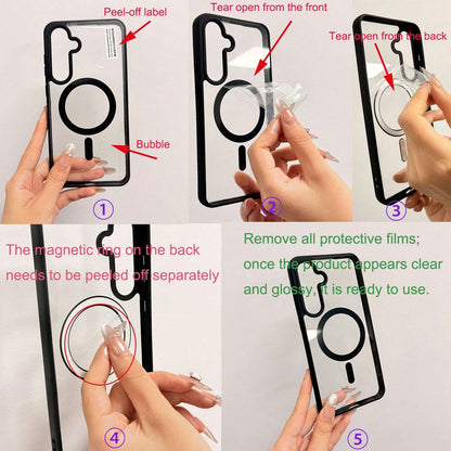 Magnetic Transparent Phone Case for iPhone 18 Pro Max with Wireless Ch