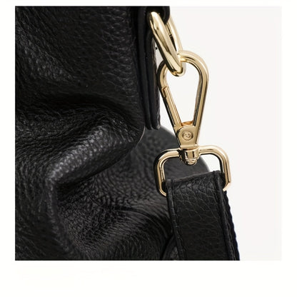 Women's Genuine Leather Shoulder Bag with Removable Strap