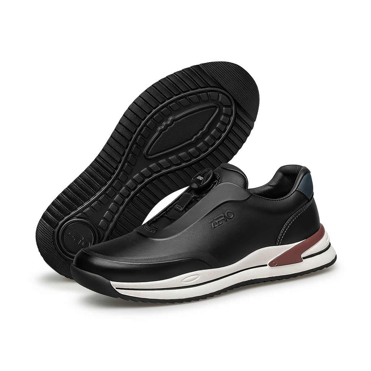 Men's Lightweight Casual Leather Shoes with Cushioning Slip-On