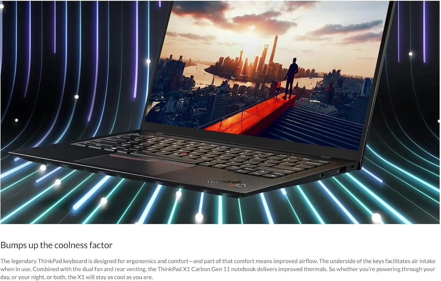 Lenovo Gen 11 Thinkpad X1 Carbon Laptop with Intel Core I7-1365U Vpro Processor, 14" WUXGA 100% Srgb Anti-Glare Touchscreen, 32GB LPDDR5 RAM, 1TB Gen4 Performance SSD, Thunderbolt, and Windows 11 Pro