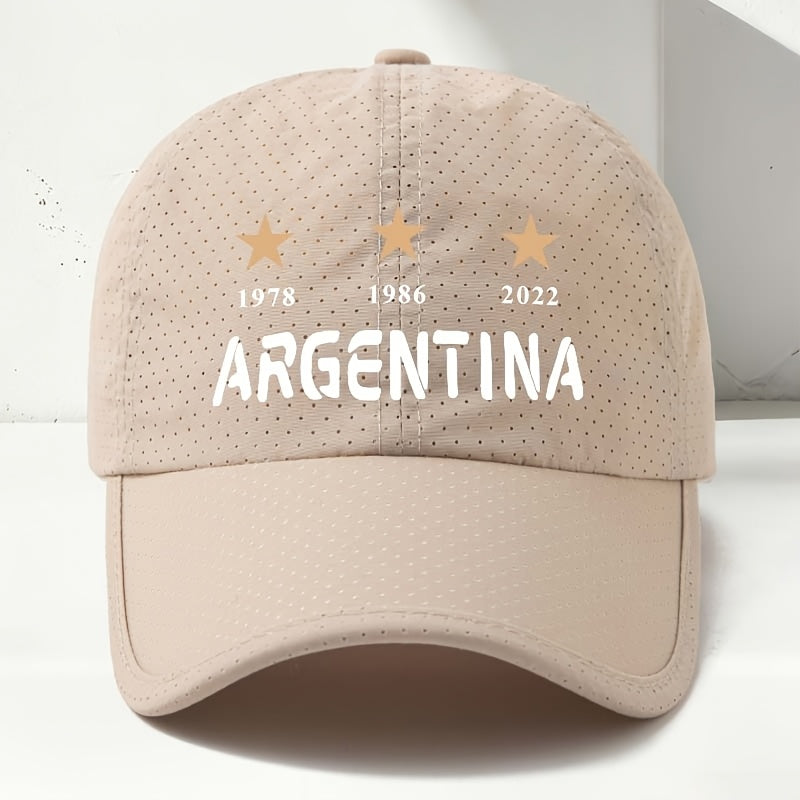 Men's Five-Star Argentina Letter Printed Classic Baseball Cap