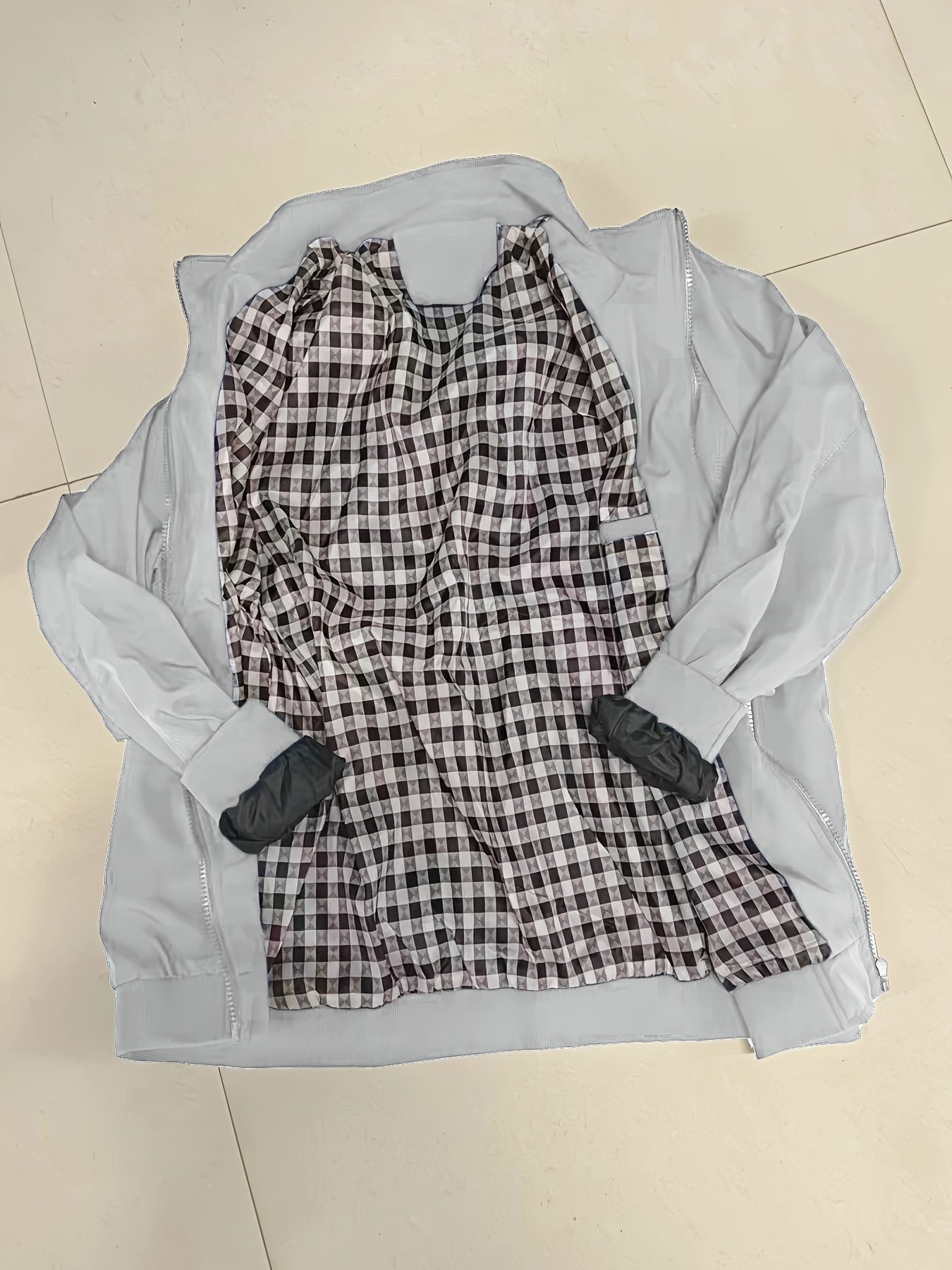 Men's Academic Jacket - Burgundy (Deep Red), Zip-Up Front Closure, Structured Non-Stretch Fabric, Zippered Pockets - Formal & Casual Outerwear for Office, Events, Everyday - Easy-Care Coat, Dressy Jacket, Houndstooth Pattern