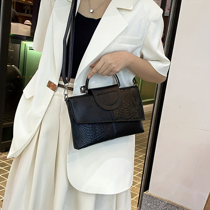 European And Women'S Crocodile Pattern Faux Leather Clutch, Elegant Evening Handbag, Shoulder Bag for Women