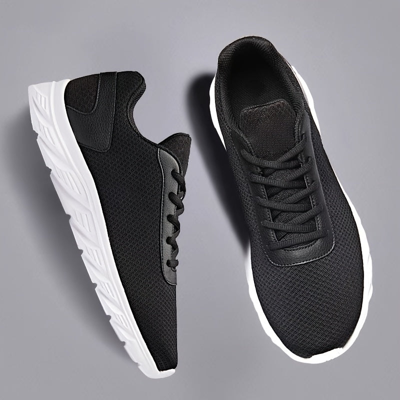 Sneakers, Men's Lightweight Breathable Walking Shoes Suitable for Running & Casual - Low-Top Sneators with Lace-Up Closure, Cushioned EVA Sole & MD Outsole - Minimalist Athletic Footwear for Gym, Travel, Daily Wear - ayq
