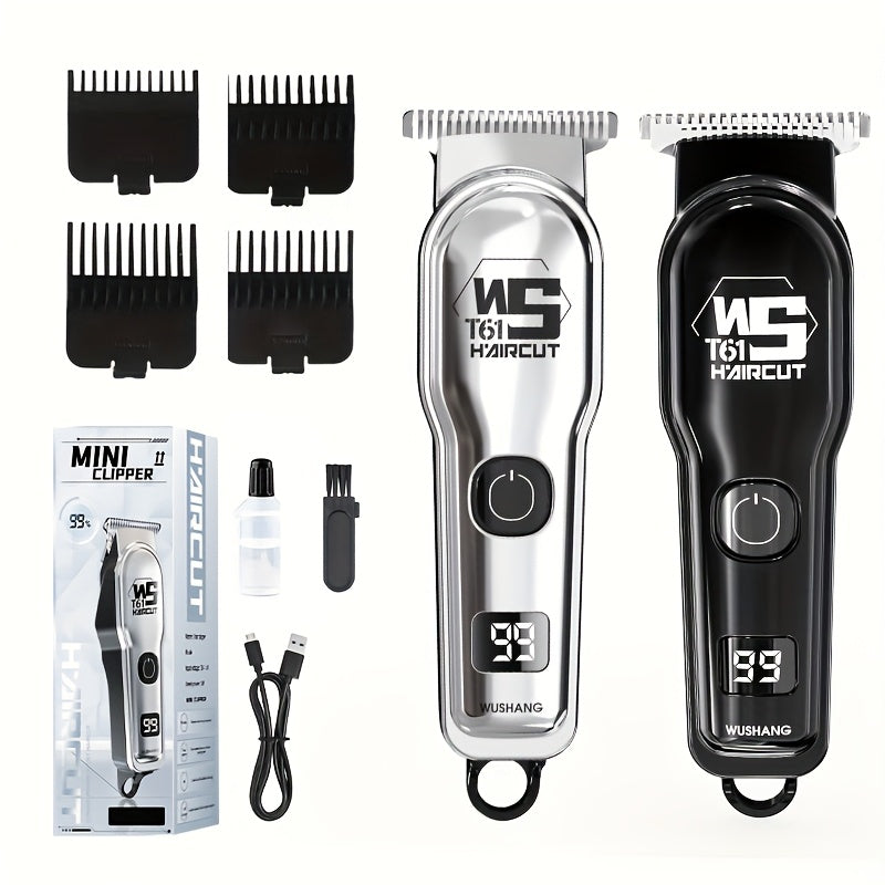 Electric Hair Clipper for Home Use, Electric Razor, Carving Trimmer, Bald Head Tool, Electric Shaver for Adults, Includes Four Combs, USB Rechargeable, Perfect Haircutting Tool