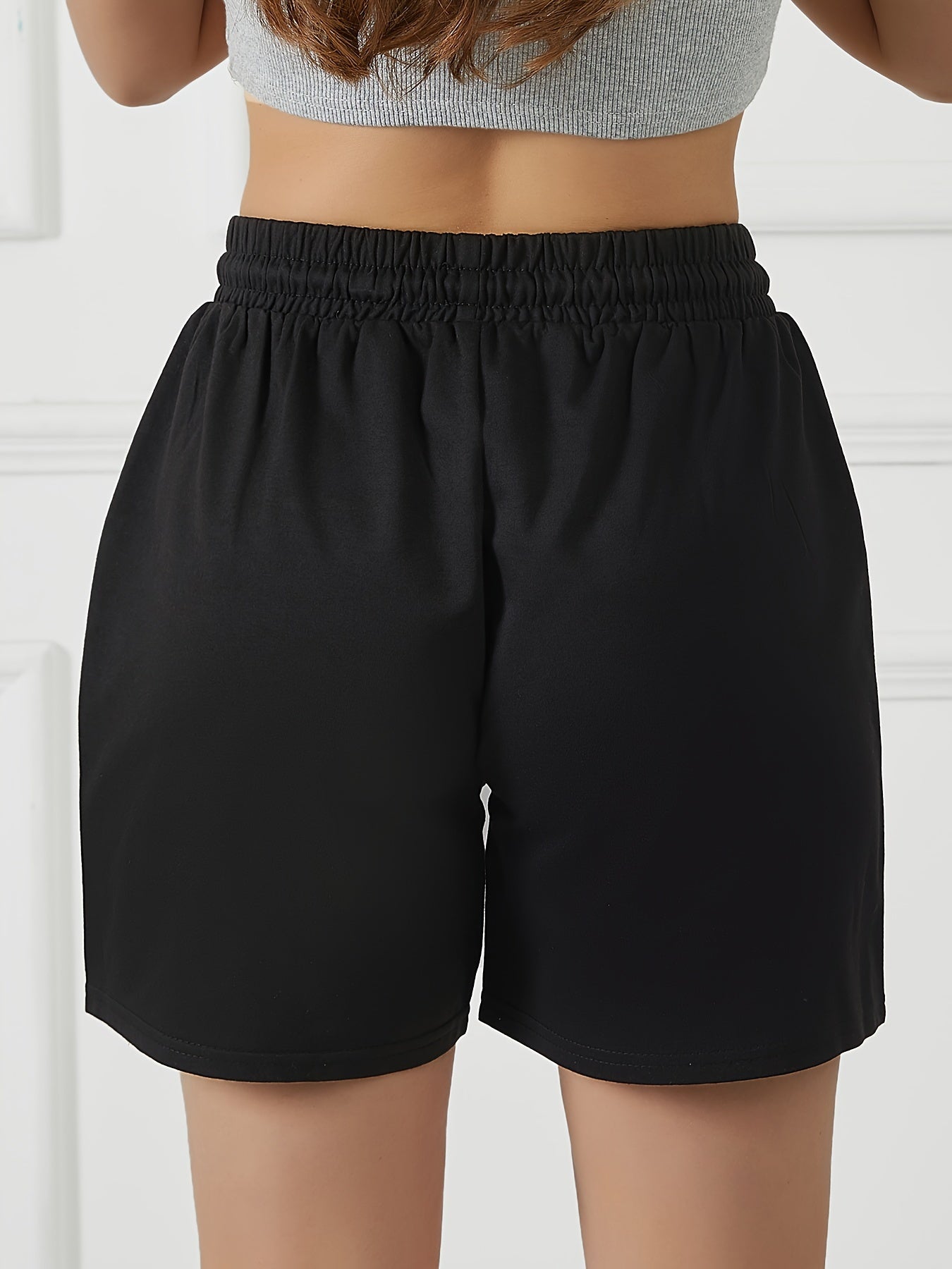Women's Summer Drawstring Athletic Shorts with Front Pockets