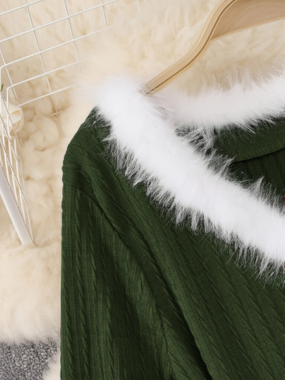 Plus Size - Plus Size, Women'S Elegant Formal Party Dress - Long Sleeve V-Neck with Adjustable Waist Belt, Flared Skirt - Elegant Evening Gown for Christmas, Galas, Weddings - Plus Size Friendly - Black Formal Attire, Formal