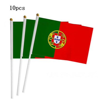 10pcs International Flag Set – Argentina, Brazil, France & More