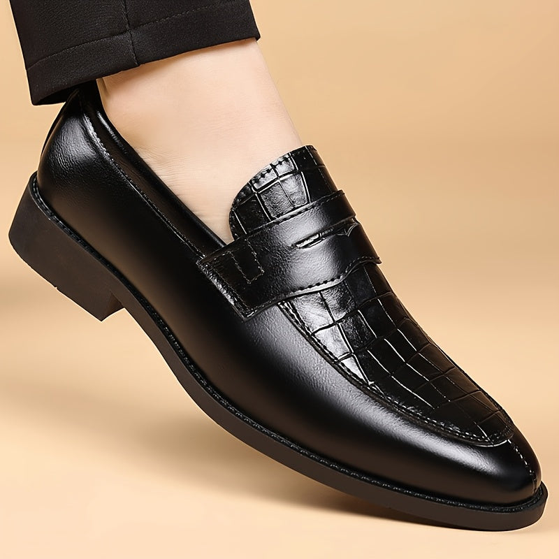 Men's Business & Casual Oxford & Derby Shoes, Slip-On PU, All-Season