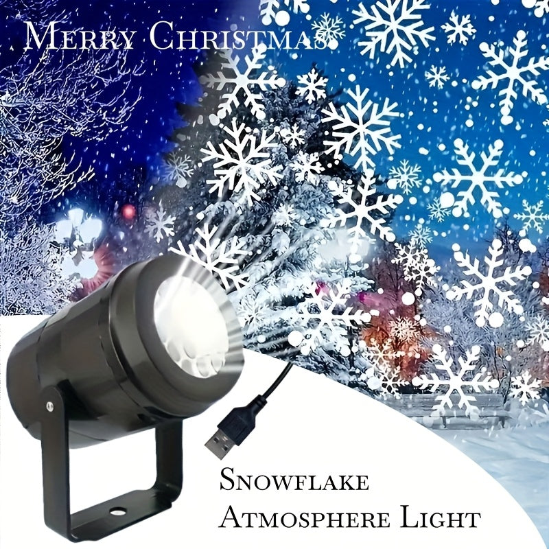 Starry Sky Holiday Magic Ball Snowflake Straight Tube Projection Atmosphere USB Light | USB Lamp Lighting | USB Plug-in Use | Projection Light | Smart Light | LED Desk Lamp | RGB Night Light | Table Lamp | Atmosphere Decorati