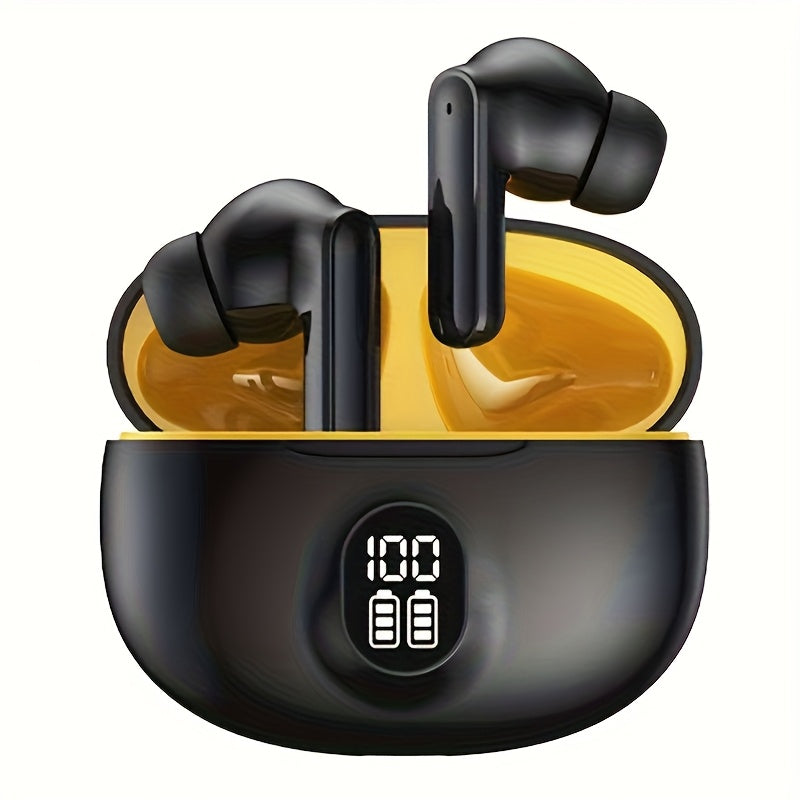 Wireless Earphones, True Wireless Earphones, LED Power Display, with Wireless Charging Box, Anti-Drop Sports Earphones, In-Ear Earphones with Microphone, Suitable for Smartphones, Laptops, TVs, Computers, Sports, Men And Wome