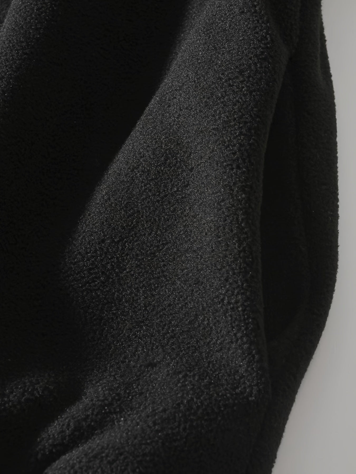 1pc Men'S Casual Sports Fleece Jacket - Solid Color Polyester Knit with Slight Stretch, Stand Collar, Long Sleeve, Regular Fit, Zipper Closure, Daily & Casual Wear