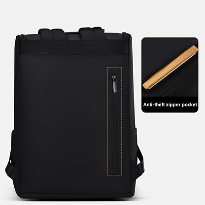 Men'S Large Capacity Laptop Backpack - Soft Shell, Durable  Easy to Clean, Multi-Functional Casual Business Travel Bag with Zipper Closure, Hand Washable, Commute Essentials   Casual Style   Zippered Closure