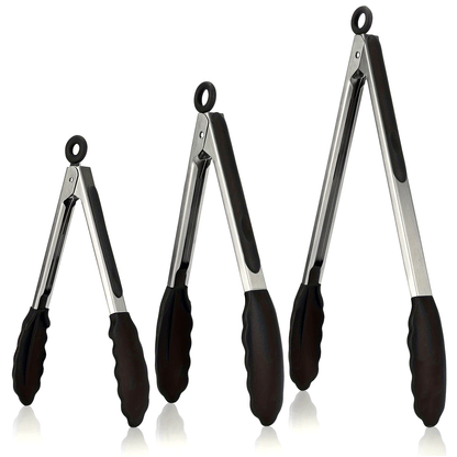 1pc of cooking clips, kitchen clips with silicone tips, locking clips, heavy duty, good grip, 7, 9, 30.48 cm, black grill toppers