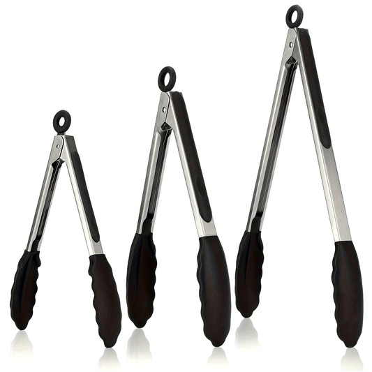 1pc of cooking clips, kitchen clips with silicone tips, locking clips, heavy duty, good grip, 7, 9, 30.48 cm, black grill toppers