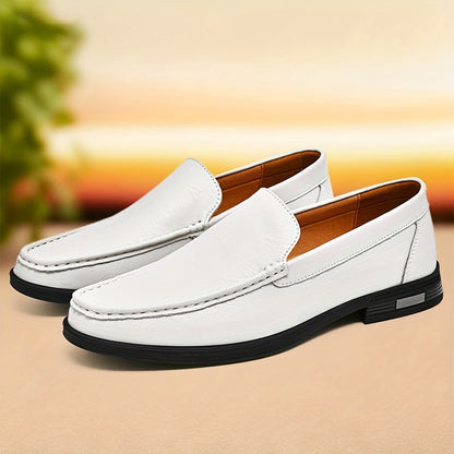Men's Casual Slip-On Loafers Leather Outdoor Shoes