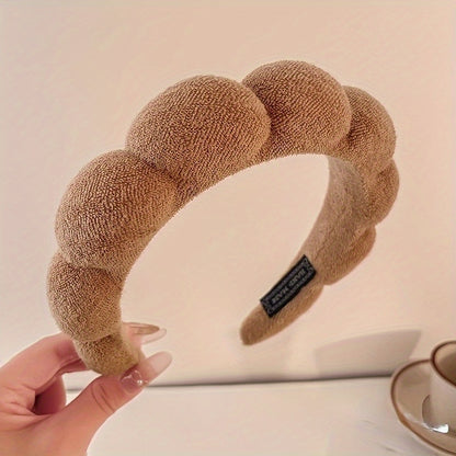 Wide-Brimmed Anti-Slip Cotton Headband for Autumn Winter