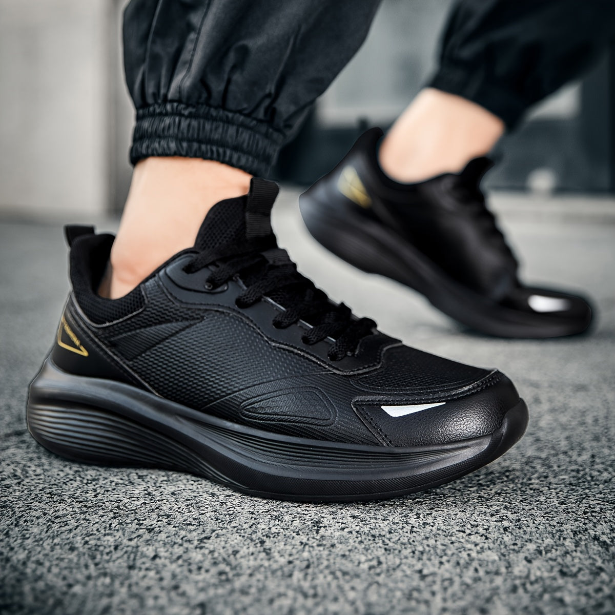 Men'S Slip-On Casual Shoes with Lightweight, Shock-Absorbing EVA Soles. Available in Black And White, These Low-Top Lace-Up Shoes Are Perfect for Minimalistic Everyday Formal And Athletic Wear. Ideal for The Gym, Office, And