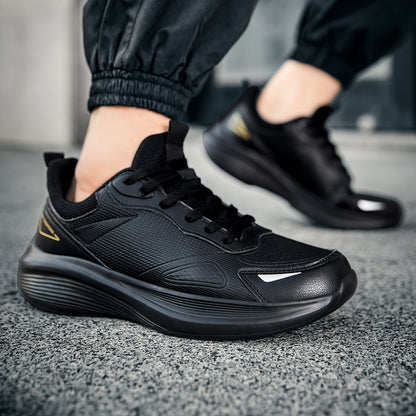 Men'S Slip-On Casual Shoes with Lightweight, Shock-Absorbing EVA Soles. Available in Black And White, These Low-Top Lace-Up Shoes Are Perfect for Minimalistic Everyday Formal And Athletic Wear. Ideal for The Gym, Office, And