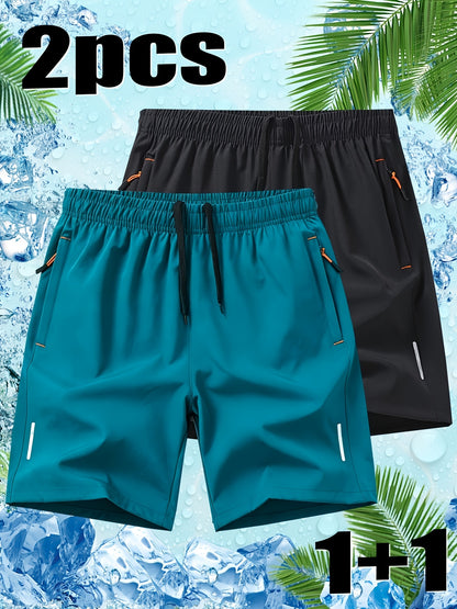 Men's Quick-Dry Casual Shorts 2-Pack for Summer Sports