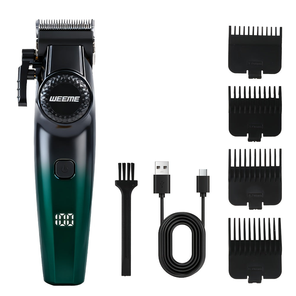 WEEME Men's Hair Clipper with Limit Comb - Professional -Suitable (Clipper Compatible) Hair Cutting for Shaving, Body Grooming & DIY Hairstyles - & Portable Barber-Grade Clipper for Men (Golden, Green, Black)
