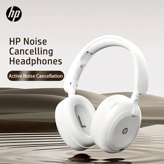 HP Wireless Over-Ear Headphones, Active Noise Cancelling, ENC Call Noise Reduction, Personalized Spatial Audio, Wireless Headphones With Microphone, Deep Bass Sound, For Home/Office Use