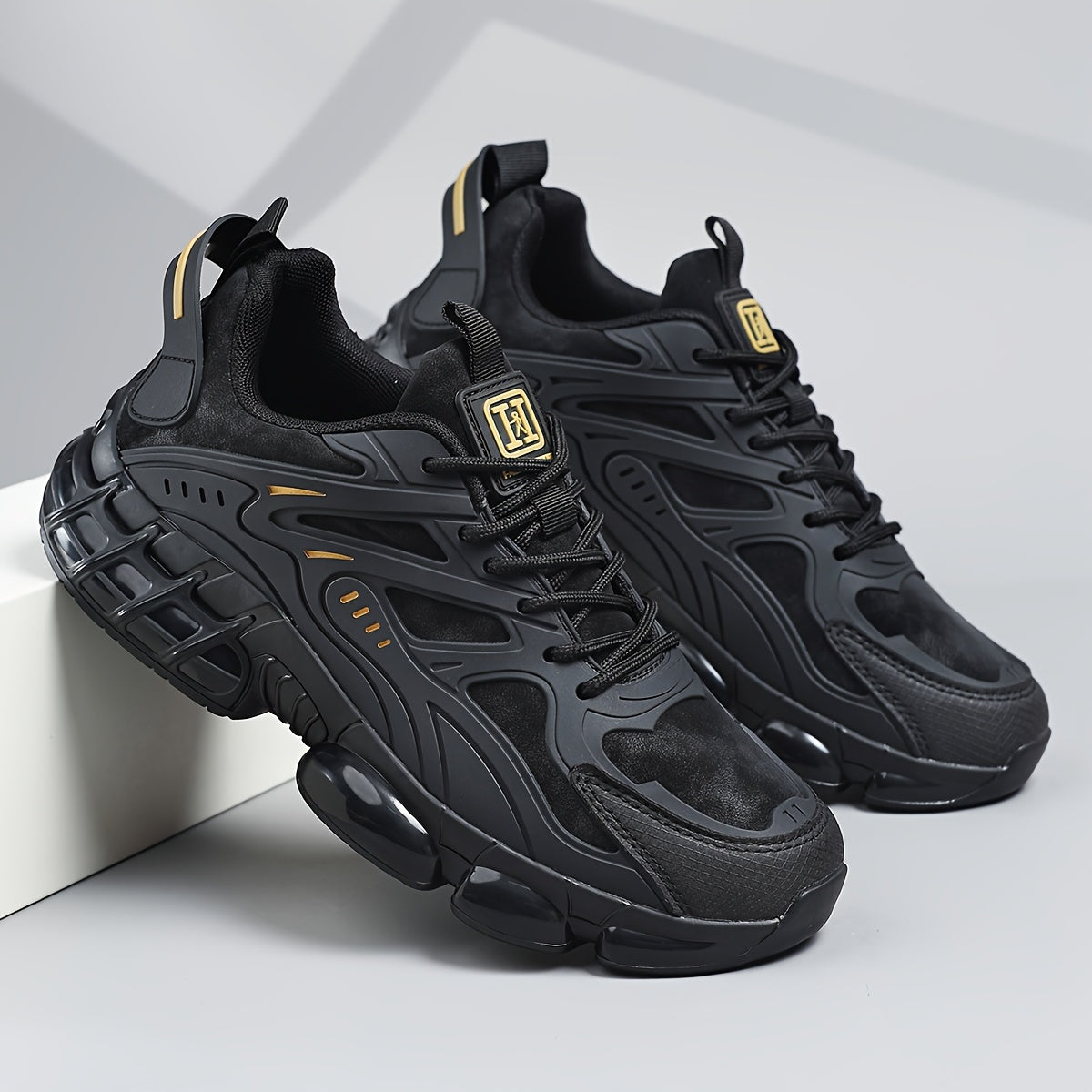 Men'S Athletic Shoes, Low-Top Casual Lace-Up Sneakers, Comfortable Footwear - ayq