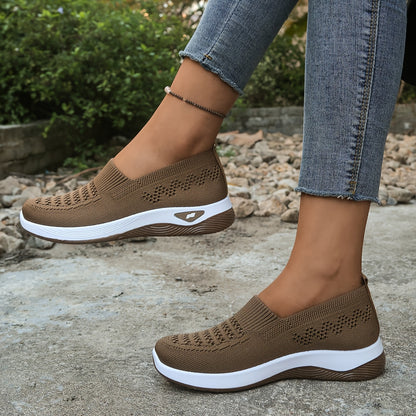 Women's Breathable Slip-On Flat Shoes with Soft PVC Sole