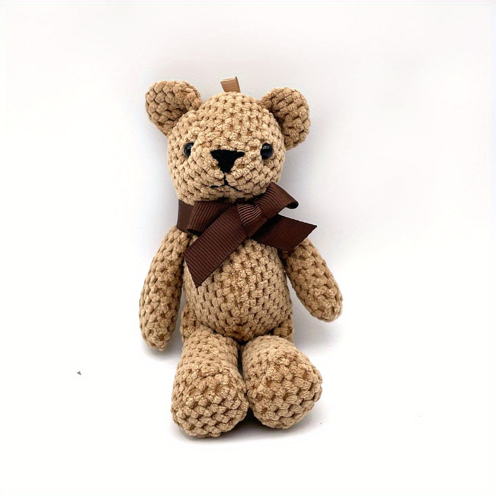 15cm/5.9inch 15cm Bear Stuffed Plush Toys Baby Cute Dress Key Pendant Pendant Dolls Gifts Birthday Wedding Party Decor 1pc