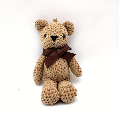 15cm/5.9inch 15cm Bear Stuffed Plush Toys Baby Cute Dress Key Pendant Pendant Dolls Gifts Birthday Wedding Party Decor 1pc