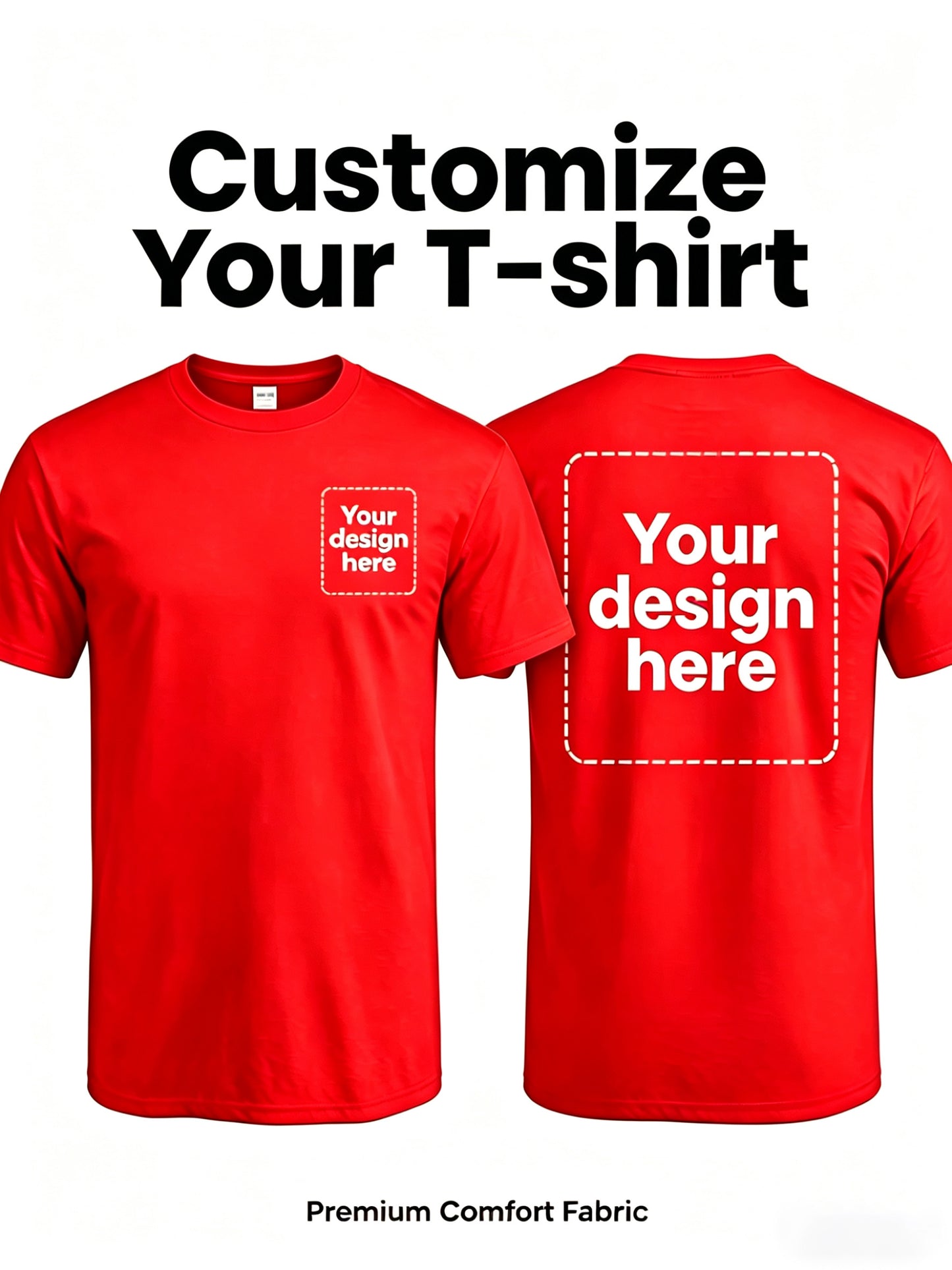 Men's Custom Polyester Crew Neck T-Shirt - Casual Summer Wear