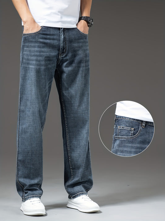 Teen Boys' Casual Y2K Preppy Denim Jeans with Belt