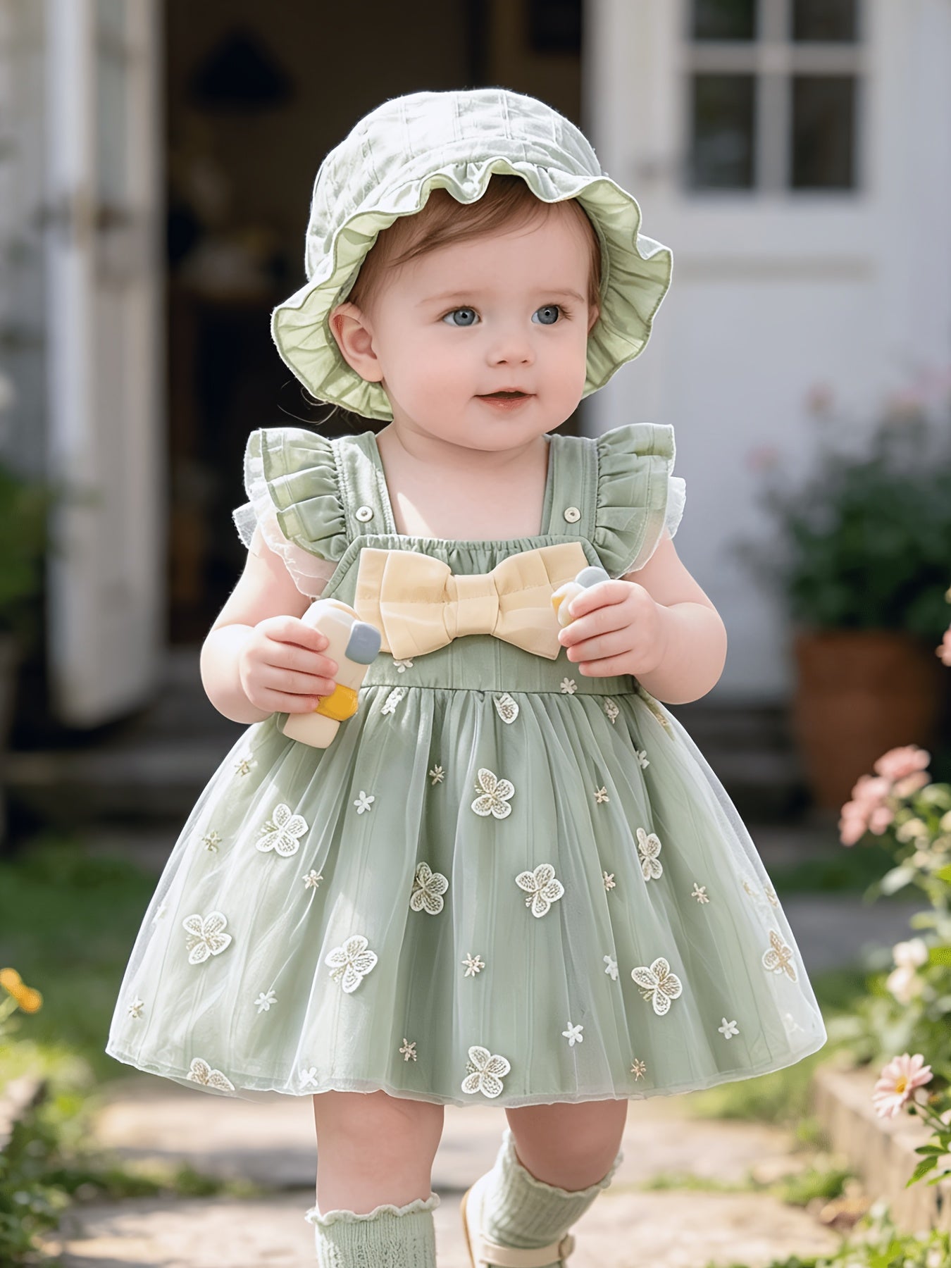 Baby Girls Tulle Tutu Dress with Angel Wings Summer Sundress