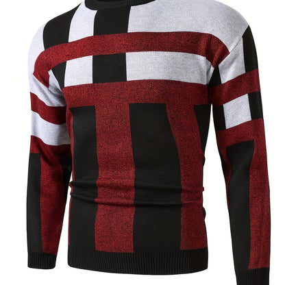 New Cross-Border Autumn And Winter Men'S Stylish Jacquard Sweater, Casual Pullover