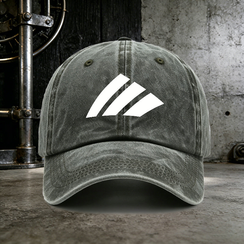 Men's Casual White Slashes Baseball Cap for All Seasons
