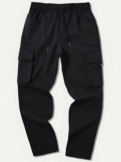 Boys' Cargo Sports Pants with Multi-Pockets and Drawstring