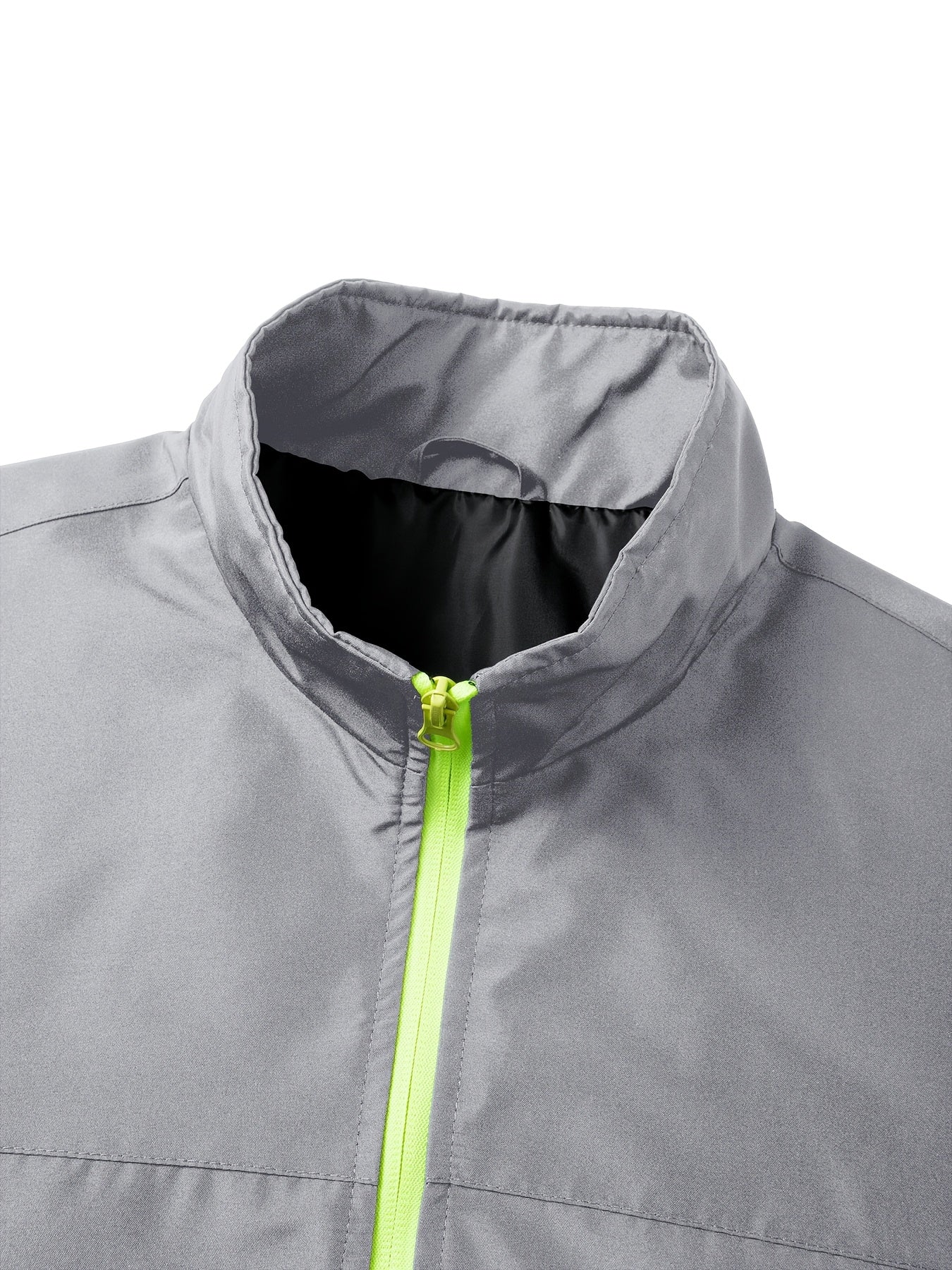 Men's Color Block Sportswear Set with Stand Collar Jacket & Pants