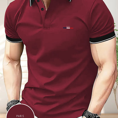 Summer Business Casual Outdoor Short Sleeve Trendy Men's Golf Shirt, Loose Fit Printed Top for Couples and Unisex Wearers - ayq