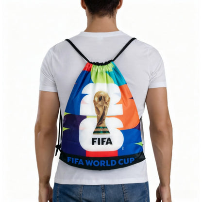 2026 FIFA World Cup Drawstring Bag - Lightweight Oxford Backpack