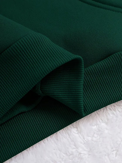 Women'S Christmas Hoodie - Thick Fleece-Lined Winter Sweatshirt with Deer & Snowflakes, Plaid Santa Hat Design, Cozy Casual Pullover for Holiday Party Outfits