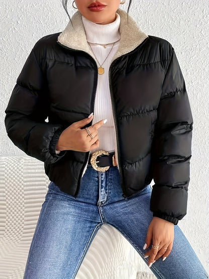 's Elegant Black Jacket Coat - Full-Zip H-Line Silhouette, Machine Washable Sleeve Blazer for, Casual & Formal Wear, Versatile Outerwear, Hooded Fall Mid Length Coat, Quilted Coat, Jackets For Winter, Long Quilted Jacket, Out