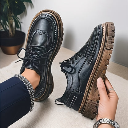 Men's Business Casual Height-Increasing Lace-Up Formal Shoes