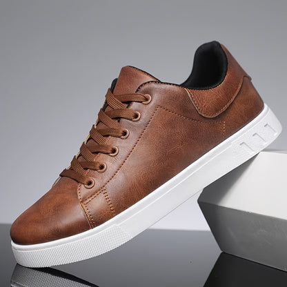 Men's Casual Sneakers - Slip-Resistant, Durable & Comfortable Lace-Up Skate Shoes, Suitable for Every Season - ayq