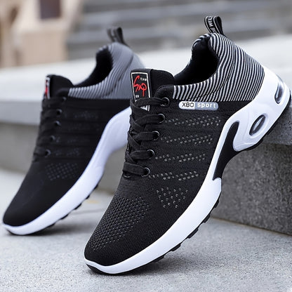 Men's Breathable Low-Top Sports Shoes with Shock Absorption