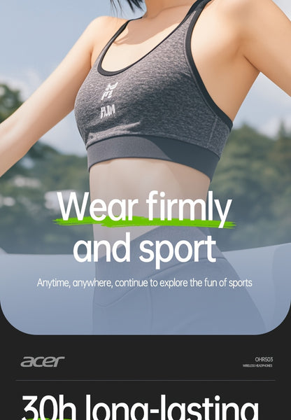 30h Wireless Earbuds Acer OHR503 Mini Sport Wireless Earbuds | Wireless Stereo, Long 30h Standby, Noise-Canceling, Comfortable Wear | Universal Fit, Latest Model, Touch Control