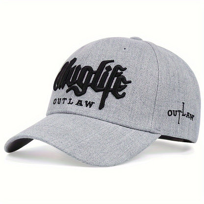 1pc Handsome Trendy Rap Hip Hop Men's Versatile Cap, Unisex Style Creative Embroidered Baseball Cap