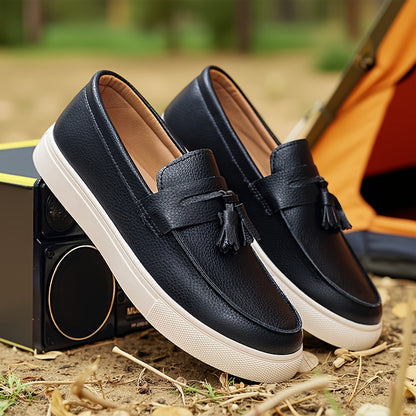 Men's Korean-Style Loafers with Non-Slip Sole and Cushioned Insole