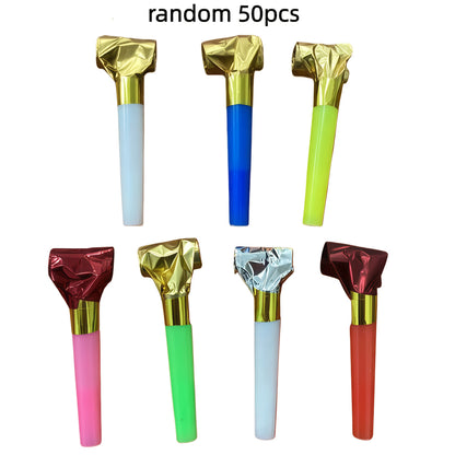 50pcs Colorful Party Blowers Noisemakers for Birthday & New Year